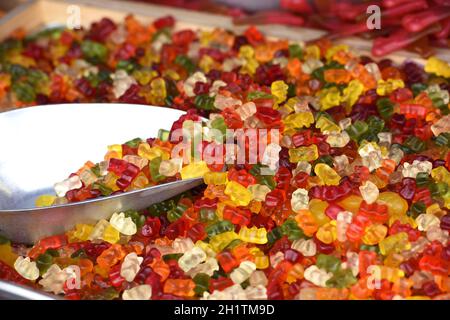 Eine Menge Fruchtgummi-Bären - un sacco di orsi gelatina Foto Stock