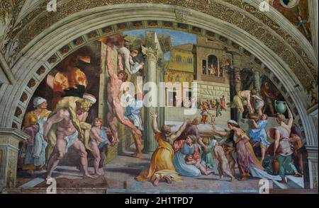 Vaticano,Italia-Aprile 04,2014: Affreschi antichi Foto Stock