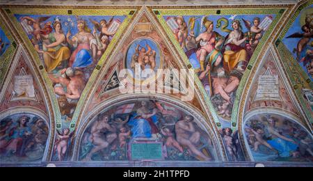 Vaticano,Italia-Aprile 04,2014: Affreschi antichi Foto Stock