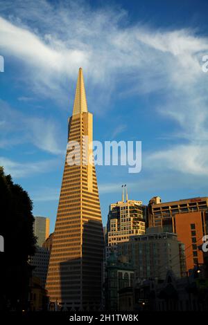 Piramide Transamerica grattacielo e il centro cittadino di San Francisco, California, Stati Uniti d'America Foto Stock