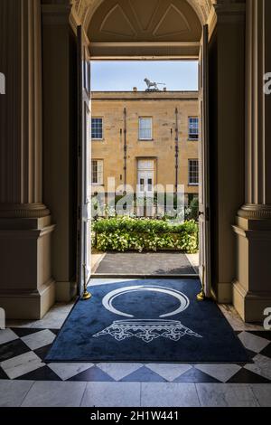 The Great Hall, Syon House, la residenza di Londra occidentale del Duca di Northumberland, Londra Borough di Hounslow, Londra occidentale, Inghilterra. Foto Stock