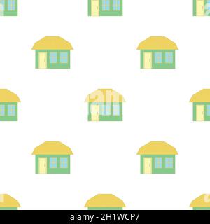 Colore verde cottage pattern texture sfondo senza giunture ripetizione carta da parati vettore geometrico Illustrazione Vettoriale