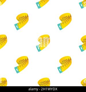 Misurazione del motivo del nastro texture dello sfondo senza giunture ripetizione sfondo vettore geometrico Illustrazione Vettoriale