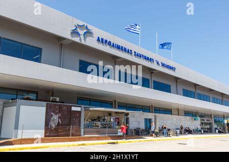 Zante, Grecia - 21 settembre 2020: Terminal dell'aeroporto di Zante (ZTH) in Grecia. Foto Stock