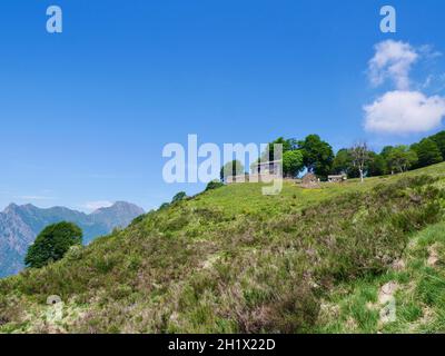 Casa dell'Alpina in Val Grande, parco nazionale piemontese. Foto Stock