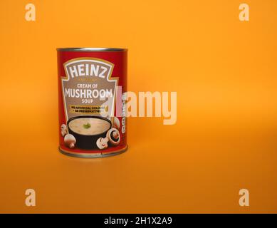 PITTSBURGH, USA - CIRCA GIUGNO 2021: Crema Heinz in scatola di zuppa di funghi Foto Stock