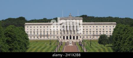 Gli edifici del Parlamento europeo (aka come Stormont) a Belfast, Regno Unito Foto Stock