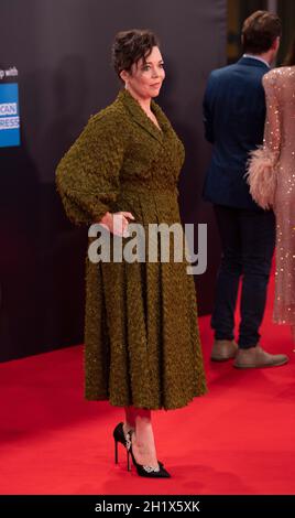 LONDRA, INGHILTERRA - OTTOBRE 13: Olivia Colman partecipa al Gala Premiere per "la figlia perduta" durante il 65° BFI London Film Festival al Royal Fe Foto Stock