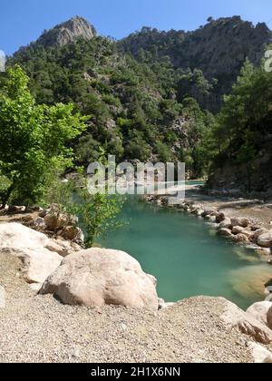 Bel canyon di Harmony, vicino alla città di Goynuk e Antalya in Turchia. Foto Stock