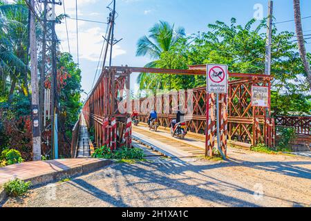 Luang Prabang Laos 22. Novembre 2018 Ponte francese di legno in Luang Prabang Laos Asia. Foto Stock