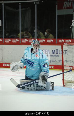 Torwart Goalie Joacim Eriksson (SERC Wild Wings) beim Spiel der DEL, 6. Sptg.: SERC Wild Wings vs Nürnberg Ice Tigers Foto Stock