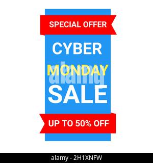 Offerta speciale cyber monday: Fino al 50% di sconto Foto Stock