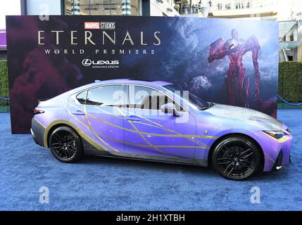 Los Angeles, Stati Uniti. 18 Ott 2021. Atmosfera al Marvel Studios's ETERNALS Los Angeles Premiere tenuto al DolbyTheatre di Hollywood, CA lunedì 18 ottobre 2021. (Foto di Sthanlee B. Mirador/Sipa USA) Credit: Sipa USA/Alamy Live News Foto Stock