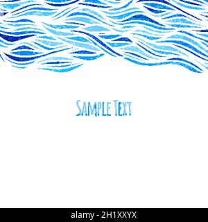 Bellissimo sfondo blu onda, illustrazione vettoriale, eps10 Illustrazione Vettoriale