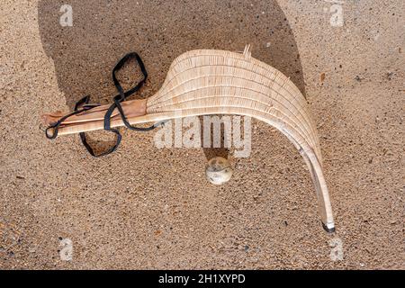 Chistera realizzata a mano dall'ex campione del mondo Patxi Tambourindeguy di Bidart Foto Stock