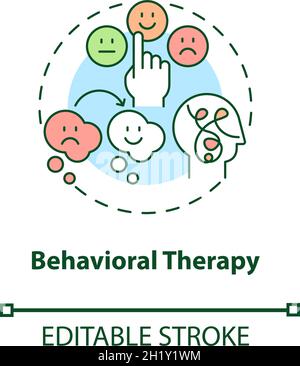 Icona del concetto di terapia comportamentale Illustrazione Vettoriale
