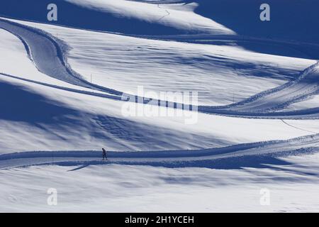 SCI DI FONDO, VAL D'ISERE, ALPI, SAVOIA (73), FRANCIA Foto Stock