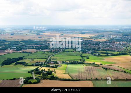 Immagine aerea di Rural Nottinghamshire Inghilterra UK Foto Stock