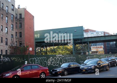 Gen. Colin Powell Childhood Bronx Neighborhood, New York, NY USA Foto Stock