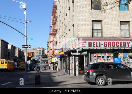 Gen. Colin Powell Childhood Bronx Neighborhood, New York, NY USA Foto Stock