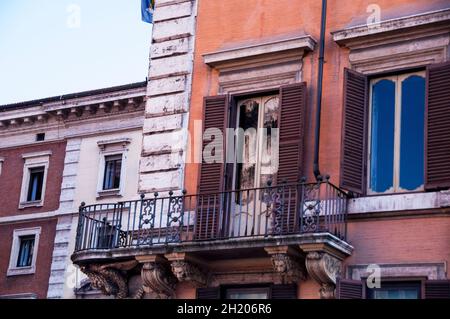 Architettura classica a Roma, Italia. Foto Stock