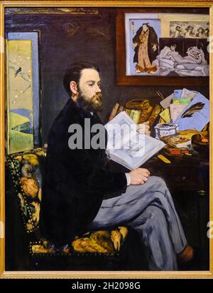 Francia, Parigi, Museo d'Orsay, Ritratto di Emile Zola, Edouard Manet Foto Stock