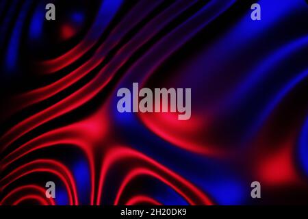 Animazione astratta Neon Wavy parete liscia. Sfondo multicolore per il modello liquido Foto Stock