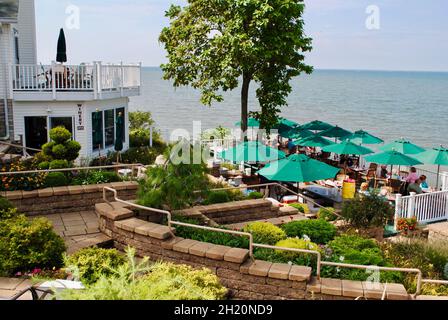 Ristorante e locanda a Ginevra sul lago nel nord-est dell'Ohio. Foto Stock