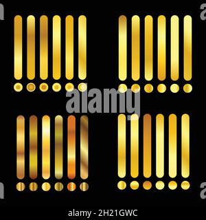 Colori Golden gradients Illustrazione Vettoriale
