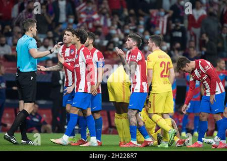 Madrid, Spagna. 20 Ott 2021. Spagna, Madrid, 19 2021 ottobre, Match Champions League Atl. Madrid - Liverpool a Wanda Metropolitano. (Foto di Rapa2122/Pacific Press) Credit: Pacific Press Media Production Corp./Alamy Live News Foto Stock