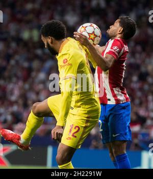 Madrid, Spagna. 20 Ott 2021. Spagna, Madrid, 19 2021 ottobre, Match Champions League Atl. Madrid - Liverpool a Wanda Metropolitano. (Foto di Rapa2122/Pacific Press) Credit: Pacific Press Media Production Corp./Alamy Live News Foto Stock