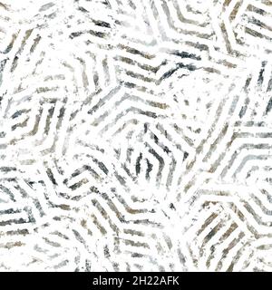 Design di superficie astratta trasparente neutro e bianco grungo classico per la stampa. Foto Stock