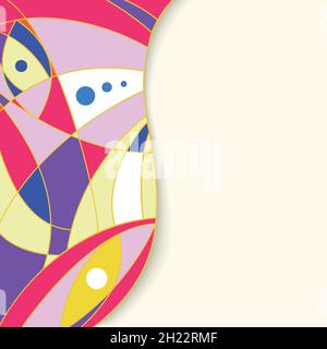 Sfondo geometrico astratto colorato con spazio per il testo. Illustrazione Vettoriale