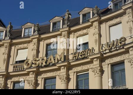 OSRAM Advertising, Karlsplatz, Monaco, Baviera, Germania Foto Stock