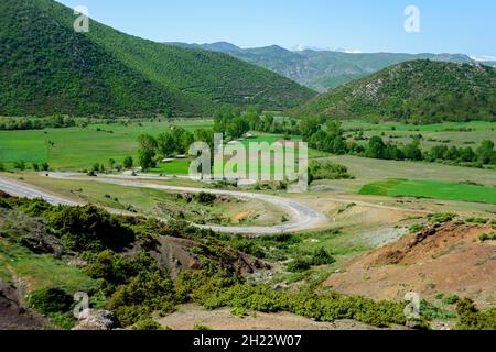 Serpentina, Barmash, SH 75, Albania Foto Stock