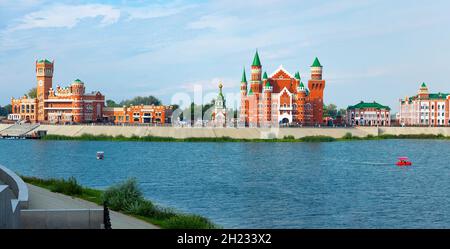 Vista sulla Piazza Patriarchaya nella città di Yoshkar-Ola Foto Stock