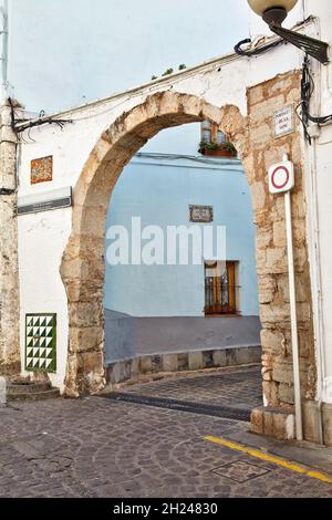 Portal de la Sang o de la Judería. Sagunto. Valencia. Comunitat Valenciana. Spagna. Foto Stock