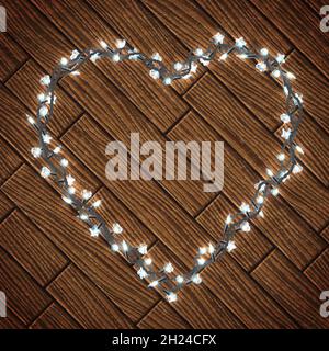 Sfondo magico con luci di natale, illustrazione vettoriale Illustrazione Vettoriale