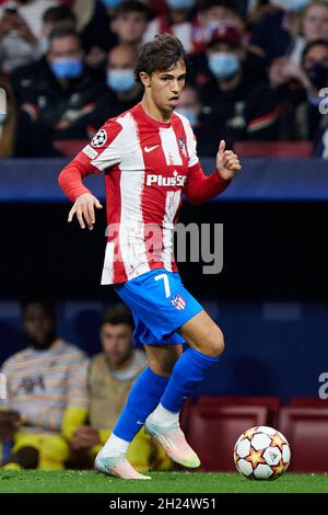 Madrid, Madrid, Spagna. 20 Ott 2021. JOAO FELIX di Atletico de Madrid durante la partita di calcio della Champions League tra Atletico de Madrid e Liverpool FC al Wanda Metropolitano Stadium di Madrid, Spagna, 19 ottobre 2021 Credit: Ruben Albarran/ZUMA Wire/Alamy Live News Foto Stock
