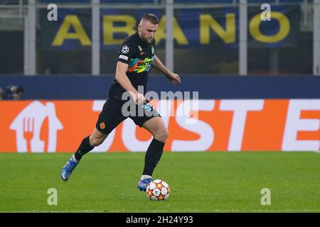 Giuseppe Meazza - Stadio San Siro, Milano, 19 ottobre 2021, Milan Skriniar (FC Inter) durante l'Inter - FC Internazionale vs Sheriff Tiraspol - Foto Stock