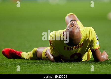 Madrid, Madrid, Spagna. 20 Ott 2021. FABINHO del Liverpool FC durante la partita di calcio Champions League tra Atletico de Madrid e Liverpool FC al Wanda Metropolitano Stadium di Madrid, Spagna, 19 ottobre 2021 Credit: Ruben Albarran/ZUMA Wire/Alamy Live News Foto Stock