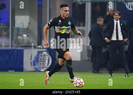 Milano, Italia. 19 Ott 2021. Lautaro Martinez (FC Inter) durante l'Inter - FC Internazionale vs Sheriff Tiraspol, UEFA Champions League partita di calcio a Milano, Italia, Ottobre 19 2021 Credit: Independent Photo Agency/Alamy Live News Foto Stock