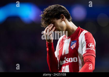 Madrid, Madrid, Spagna. 20 Ott 2021. JOAO FELIX di Atletico de Madrid durante la partita di calcio della Champions League tra Atletico de Madrid e Liverpool FC al Wanda Metropolitano Stadium di Madrid, Spagna, 19 ottobre 2021 Credit: Ruben Albarran/ZUMA Wire/Alamy Live News Foto Stock