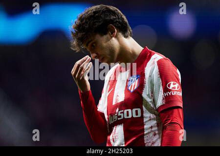 Madrid, Madrid, Spagna. 20 Ott 2021. JOAO FELIX di Atletico de Madrid durante la partita di calcio della Champions League tra Atletico de Madrid e Liverpool FC al Wanda Metropolitano Stadium di Madrid, Spagna, 19 ottobre 2021 Credit: Ruben Albarran/ZUMA Wire/Alamy Live News Foto Stock