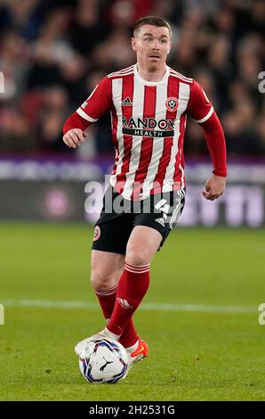 Sheffield, Inghilterra, 19 ottobre 2021. John Fleck di Sheffield Utd durante la partita del campionato Sky Bet a Bramall Lane, Sheffield. Il credito d'immagine dovrebbe leggere: Andrew Yates / Sportimage Foto Stock