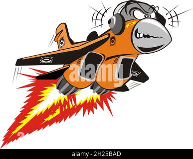 Vector Crazy Jet. Formato vettoriale EPS-8 disponibile separato da gruppi e livelli per una facile modifica Illustrazione Vettoriale
