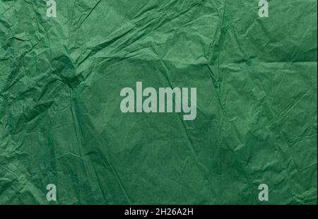 carta grinzita verde color smeraldo. Foto Stock