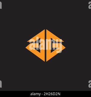 lettera gg semplice vettore geometrico del logo della linea Illustrazione Vettoriale