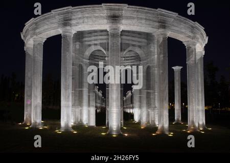 Installazione di Abstracta. Parco Galitskogo. Krasnodar. Russia Foto Stock