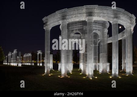 Installazione di Abstracta. Parco Galitskogo. Krasnodar. Russia Foto Stock